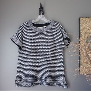 Anthropologie Field Flower Short Sleeve Sweater